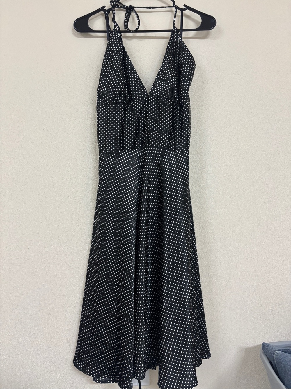 Alyn Paige Black and White and Polka Dot Midi Dress